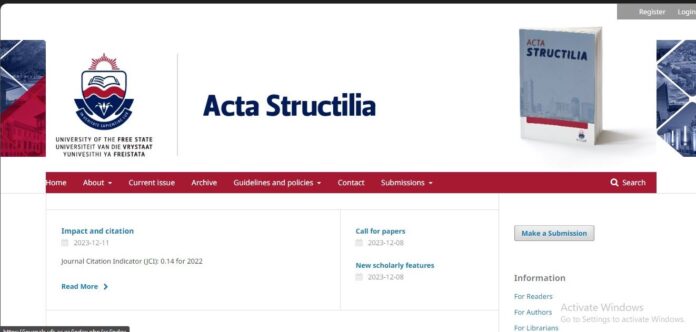 Acta Structilia: Elevating African Research Globally through AR Index Inclusion