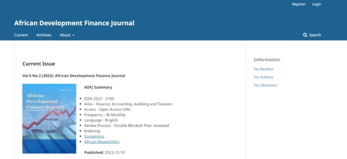 African Development Finance Journal: Elevating African Scholarship on Global Stage | AR Index Recognition