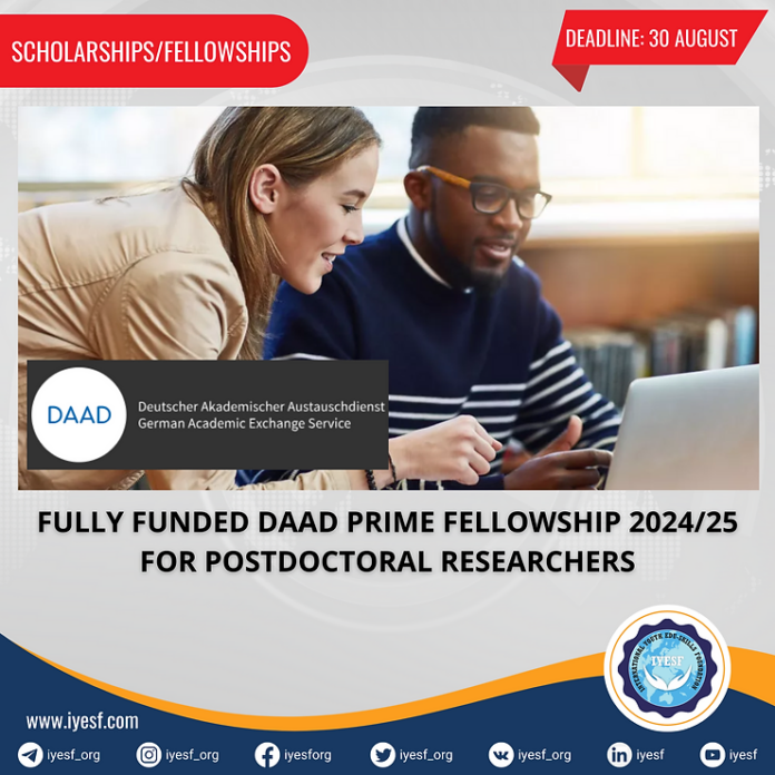 2024 DAAD PRIME Fellowship Program: Fully Funded Postdoctoral Research Opportunity in Germany and Europe