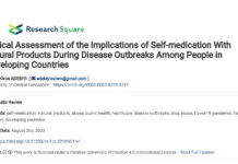 April 2025: Paper of the Month by Adebiyi et al – Critical assessment of the implications of self-medication with natural products during disease outbreaks among people in developing countries. Critical assessment of the implications of self-medication with natural products during disease outbreaks among people in developing countries.
