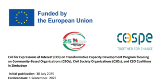 Call for Expressions of Interest: Transformative Capacity Development Program for CBOs, CSOs, and Coalitions in Zimbabwe 2025–2026 Call for Expressions of Interest: Transformative Capacity Development Program for CBOs, CSOs, and Coalitions in Zimbabwe 2025–2026