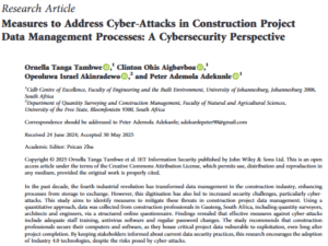 Strengthening Cybersecurity in Construction: Strategies to Protect Project Data from Phishing, Ransomware, and Digital Threats in the Industry 4.0 Era
